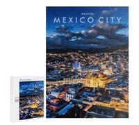 Rompecabezas para Adultos 500 PCS Mexico City Lights Rompecabezas para Adolescentes Juego De Ingenio Carrera De Velocidad De Manos Regalos De Cumpleaños Y Únicos 500 PCS