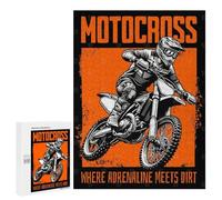 Rompecabezas para Adultos 500 PCS Motocross Quote Pop Art Rompecabezas para Adultos Juegos Divertidos Decoración Desafiante De Completar 500 PCS