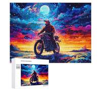 Rompecabezas para Adultos 500 PCS Motorcycle Dreams A Surreal Journey Rompecabezas para Adultos Juguete Decoración De Pared Regalos para Mujeres Gran Regalo para Juegos 500 PCS