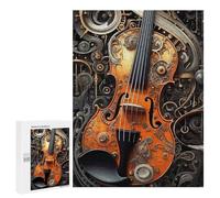 Rompecabezas para Adultos 500 PCS Musical Violin Juego De Rompecabezas para Ejercitar La Mente Corte De Precisión Interacción Entre Padres E Hijos 500 PCS