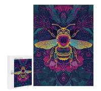 Rompecabezas para Adultos 500 PCS Mystic Neon Bee Rompecabezas para Adultos Juegos Familiares Regalo De Cumpleaños Regalos De Cumpleaños 500 PCS