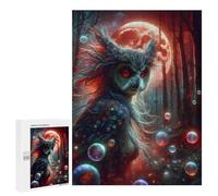 Rompecabezas para Adultos 500 PCS Mystical Owl Woman in Forest Rompecabezas para Adultos Juego Práctico Mejora La Memoria Regalos para Amigos Y Familiares 500 PCS