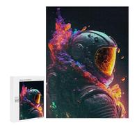 Rompecabezas para Adultos 500 PCS Neon Explosion Astronaut Rompecabezas para Adultos Juego De Ingenio Regalos para Mujeres Regalos para Amigos Y Familiares 500 PCS