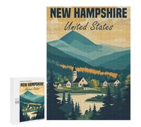 Rompecabezas para Adultos 500 PCS New Hampshire Landscape Rompecabezas para Adultos Juegos Divertidos Decoración Desafiante De Completar 500 PCS
