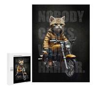 Rompecabezas para Adultos 500 PCS Nobody Cares Work Harder Rompecabezas para Adultos Juegos Relajantes Mejora La Memoria Cumpleaños Y Navidad 500 PCS