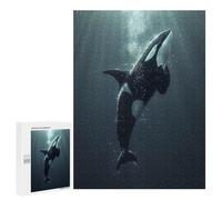 Rompecabezas para Adultos 500 PCS Ocean Orca Whale Killer Rompecabezas para Adultos Juego De Ingenio Desafío Difícil 500 PCS