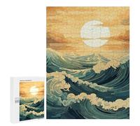 Rompecabezas para Adultos 500 PCS Ocean Waves at Sunset Rompecabezas para Adolescentes Juego De Ingenio Carrera De Velocidad De Manos Regalos De Cumpleaños Y Únicos 500 PCS