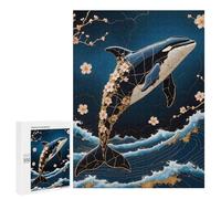 Rompecabezas para Adultos 500 PCS Orca Kintsugi Art Rompecabezas para Adolescentes Juego De Ingenio Análisis Y Lógica 500 PCS