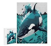 Rompecabezas para Adultos 500 PCS Orca Whale Rompecabezas para Adultos Juegos Relajantes Difícil Regalos para Amigos Y Familiares 500 PCS