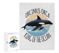 Rompecabezas para Adultos 500 PCS Orcinus Orca King of The Ocean Rompecabezas para Adultos Juegos Relajantes Mejora La Memoria Difícil Y Desafiante 500 PCS