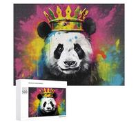 Rompecabezas para Adultos 500 PCS Panda King Colorful Majesty -1 Rompecabezas para Adultos Juegos Divertidos Pero Regalos Divertidos Y Humorísticos para Amigos Y Familiares 500 PCS