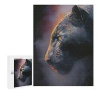 Rompecabezas para Adultos 500 PCS Panther of The Night Soul Rompecabezas Juegos Relajantes Análisis Y Lógica Cumpleaños Y Navidad 500 PCS