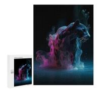 Rompecabezas para Adultos 500 PCS Panther Water Neon Smoke Rompecabezas para Adultos Juegos Familiares Alivia El Estrés Regalo De Cumpleaños, Regalos, 500 PCS