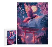 Rompecabezas para Adultos 500 PCS Phoenix in Cherry Blossom Night Rompecabezas para Adultos Juego Práctico Mejora La Memoria Regalos para Amigos Y Familiares 500 PCS