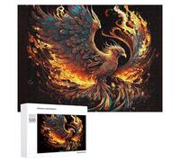 Rompecabezas para Adultos 500 PCS Phoenix Rising A Fiery Fantasy Artwork Rompecabezas para Adultos Juego De Ingenio Decoración Perfecta Cumpleaños Y Navidad 500 PCS