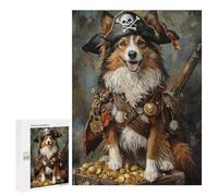 Rompecabezas para Adultos 500 PCS Pirate Dog Treasure Chest-34 Rompecabezas para Adultos Desafío Difícil Rompecabezas Desafiante Juegos Familiares De Ingenio 500 PCS