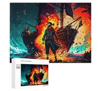 Rompecabezas para Adultos 500 PCS Pirate'S Fiery Reckoning Rompecabezas para Adultos Juegos Divertidos Pero Regalos Divertidos Y Humorísticos para Amigos Y Familiares 500 PCS