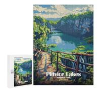 Rompecabezas para Adultos 500 PCS Plitvice Lakes National Park Croatia Rompecabezas para Adultos Juego De Ingenio Desafío Difícil 500 PCS