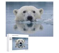 Rompecabezas para Adultos 500 PCS Polar Bear Swimming Rompecabezas para Adultos Juegos Relajantes Regalo De Cumpleaños Gran Regalo para Jugar 500 PCS
