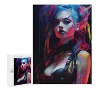 Rompecabezas para Adultos 500 PCS Punk Girl No2 Rompecabezas para Adolescentes Juego De Ingenio Análisis Y Lógica 500 PCS