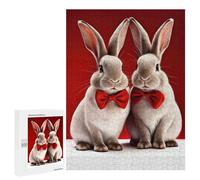 Rompecabezas para Adultos 500 PCS Rabbit Cute Animal Rompecabezas para Adultos Juegos Familiares Alivia El Estrés Regalo De Cumpleaños, Regalos, 500 PCS