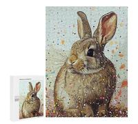 Rompecabezas para Adultos 500 PCS Rabbit Vintage Art Rompecabezas para Adultos Juguetes Antiestrés Decoración del Hogar Cumpleaños Y Navidad 500 PCS