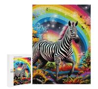 Rompecabezas para Adultos 500 PCS Rainbow Zebra Fantasy Rompecabezas para Adultos Juguete Decoración De Pared Regalos para Mujeres Gran Regalo para Juegos 500 PCS
