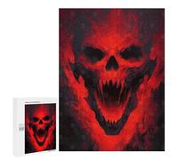 Rompecabezas para Adultos 500 PCS Red Demon Skull Rompecabezas para Adultos Juegos Familiares Corte De Precisión Cumpleaños Y Navidad 500 PCS