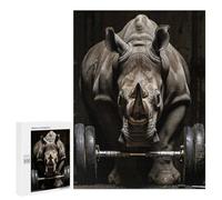 Rompecabezas para Adultos 500 PCS Rhino Fitness Gym Workout Rompecabezas para Adolescentes Juegos Familiares Difícil Difícil 500 PCS