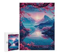 Rompecabezas para Adultos 500 PCS Rompecabezas Cherry Blossom Japan Rompecabezas para Adultos Juguete Decoración De Pared Aliviador del Estrés Difícil Y Desafiante 500 PCS