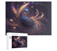 Rompecabezas para Adultos 500 PCS Rompecabezas Enchanted Peacock A Visionary Artwork Rompecabezas para Adultos Juego De Ingenio Análisis Y Lógica Regalos De Cumpleaños Y Únicos 500 PCS