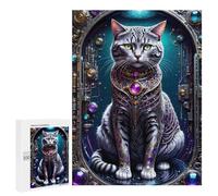 Rompecabezas para Adultos 500 PCS Rompecabezas Galactic Cat Chronicles Rompecabezas para Adultos Juguete Decoración De Pared Aliviador del Estrés Difícil Y Desafiante 500 PCS