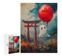 Rompecabezas para Adultos 500 PCS Rompecabezas Ghost with Red Balloon Rompecabezas para Adultos Juguete Decoración De Pared Aliviador del Estrés Difícil Y Desafiante 500 PCS