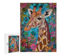 Rompecabezas para Adultos 500 PCS Rompecabezas Giraffe Mosaic Art Rompecabezas para Adultos Juguete Decoración De Pared Aliviador del Estrés Difícil Y Desafiante 500 PCS