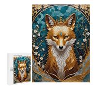 Rompecabezas para Adultos 500 PCS Rompecabezas Golden Fox Kitsune Rompecabezas para Adultos Juguete Decoración De Pared Aliviador del Estrés Difícil Y Desafiante 500 PCS