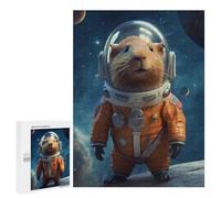 Rompecabezas para Adultos 500 PCS Rompecabezas Hamster in Space Suit Rompecabezas para Adultos Juguete Decoración De Pared Aliviador del Estrés Difícil Y Desafiante 500 PCS