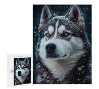 Rompecabezas para Adultos 500 PCS Rompecabezas Husky Portrait Rompecabezas para Adultos Juguetes Antiestrés Análisis Y Lógica Cumpleaños 500 PCS
