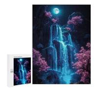 Rompecabezas para Adultos 500 PCS Rompecabezas Japan Neon Cherry Blossom Rompecabezas para Adultos Juguete Decoración De Pared Aliviador del Estrés Difícil Y Desafiante 500 PCS