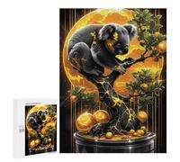 Rompecabezas para Adultos 500 PCS Rompecabezas Koala Bonsai in Gold Rompecabezas para Adultos Juguete Decoración De Pared Aliviador del Estrés Difícil Y Desafiante 500 PCS