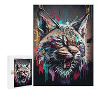 Rompecabezas para Adultos 500 PCS Rompecabezas Lynx Panorama Set Right 2 Rompecabezas para Adultos Juguete Decoración De Pared Aliviador del Estrés Difícil Y Desafiante 500 PCS