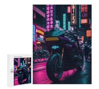 Rompecabezas para Adultos 500 PCS Rompecabezas Neon Ride Tokyo Drift Rompecabezas para Adultos Juguete Decoración De Pared Aliviador del Estrés Difícil Y Desafiante 500 PCS