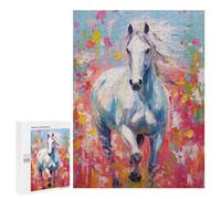 Rompecabezas para Adultos 500 PCS Rompecabezas Palette Horse Painting Rompecabezas para Adultos Juguetes Antiestrés Análisis Y Lógica Cumpleaños 500 PCS