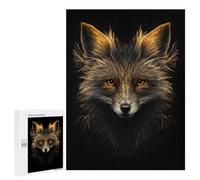 Rompecabezas para Adultos 500 PCS Rompecabezas Raccoon Black Gold Juego De Ingenio con Rompecabezas, Divertido Y Humorístico, 500 PCS