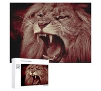 Rompecabezas para Adultos 500 PCS Rompecabezas Roaring Lion Close-Up -1 Rompecabezas para Adultos Juego De Ingenio Análisis Y Lógica Regalos De Cumpleaños Y Únicos 500 PCS