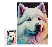Rompecabezas para Adultos 500 PCS Rompecabezas Samoyed Dog Animal Rompecabezas para Adultos Juego De Ingenio Análisis Y Lógica Interacción Entre Padres E Hijos 500 PCS