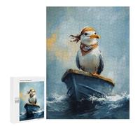 Rompecabezas para Adultos 500 PCS Rompecabezas Seagull Pirate on A Boat Rompecabezas para Adultos Juguete Decoración De Pared Aliviador del Estrés Difícil Y Desafiante 500 PCS