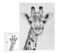 Rompecabezas para Adultos 500 PCS Rompecabezas Sketch of A Giraffe Rompecabezas para Adultos Juego De Ingenio Análisis Y Lógica Interacción Entre Padres E Hijos 500 PCS