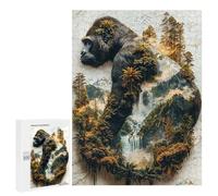 Rompecabezas para Adultos 500 PCS Rompecabezas The Gorillas Verdant Reign Rompecabezas para Adultos Juguete Decoración De Pared Aliviador del Estrés Difícil Y Desafiante 500 PCS