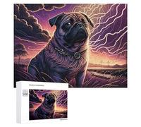 Rompecabezas para Adultos 500 PCS Rompecabezas Thunderstorm Pug Adventure -8 Rompecabezas para Adultos Juego De Ingenio Análisis Y Lógica Interacción Entre Padres E Hijos 500 PCS