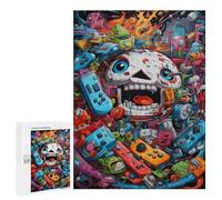Rompecabezas para Adultos 500 PCS Rompecabezas Video Game Skull Chaos Rompecabezas para Adultos Juego De Ingenio Análisis Y Lógica Regalos De Cumpleaños Y Únicos 500 PCS